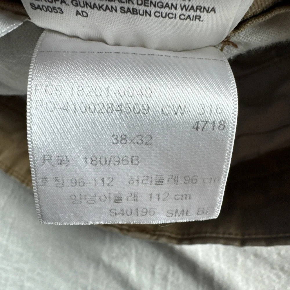 Levi Strauss Khakis Mens 38x32 Beige Stretch Pants Slacks Straight Regular READ